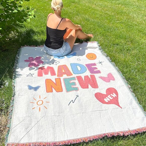 Elevated Faith MADE NEW THROW BLANKET 50 x 70 Jacquard Woven Tassel - Picture 4 of 9